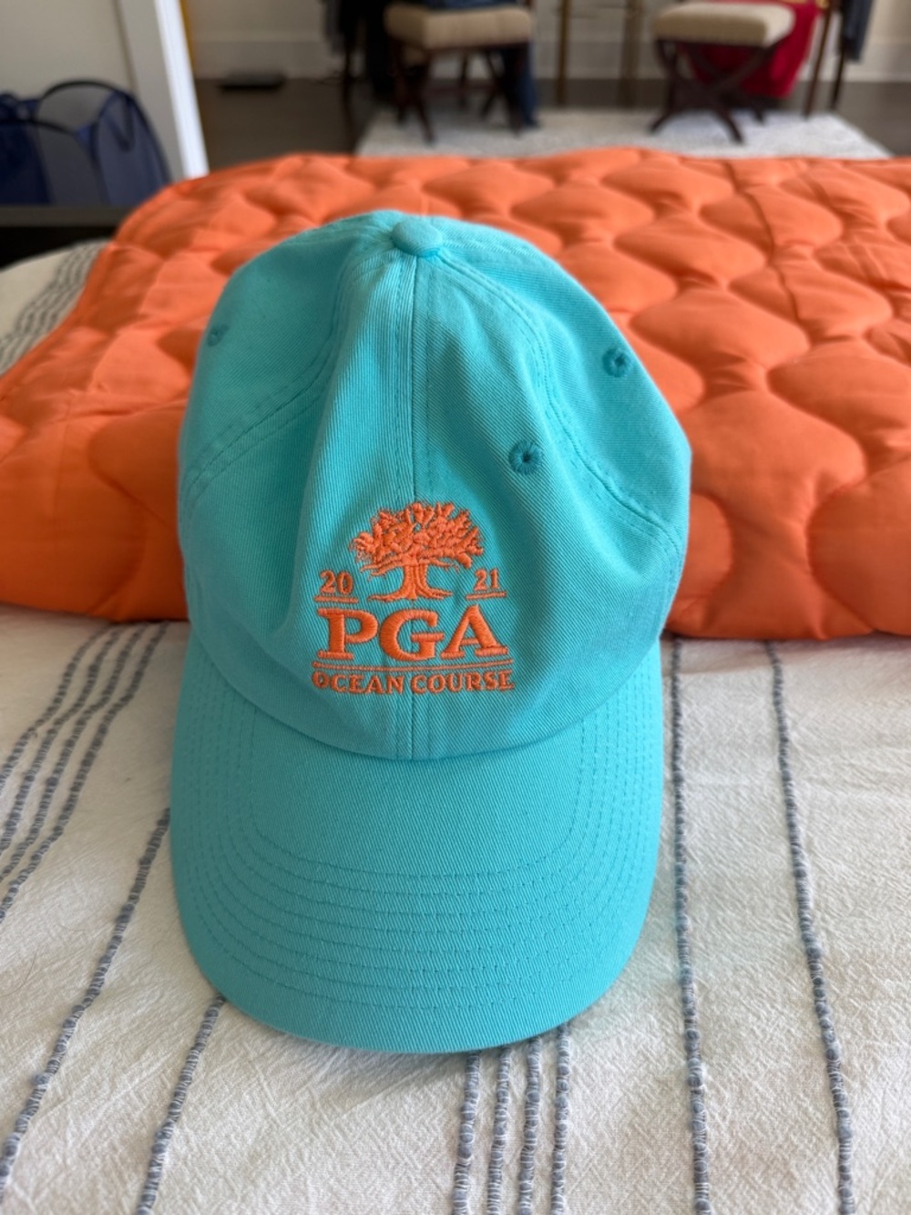 PGA LadiesOcean Course Turquoise Baseball Cap